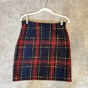 Halogen Edith Tweed Tartan Plaid Skirt Size 4